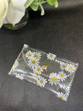 CLEAR DAISY PRINT MINI WALLET